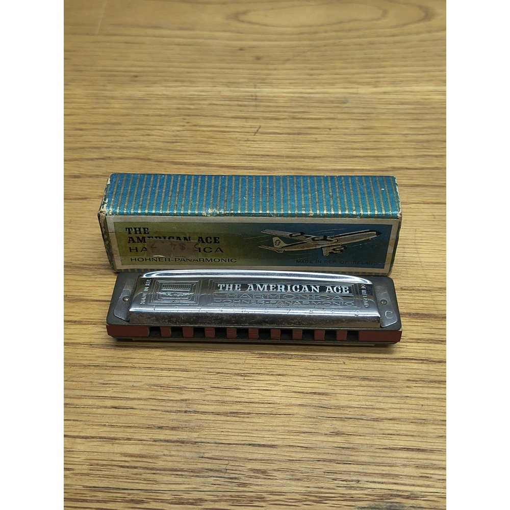 The American Ace Vtg Hohner-Panarmonic Harmonica + Box in C Made In Ireland